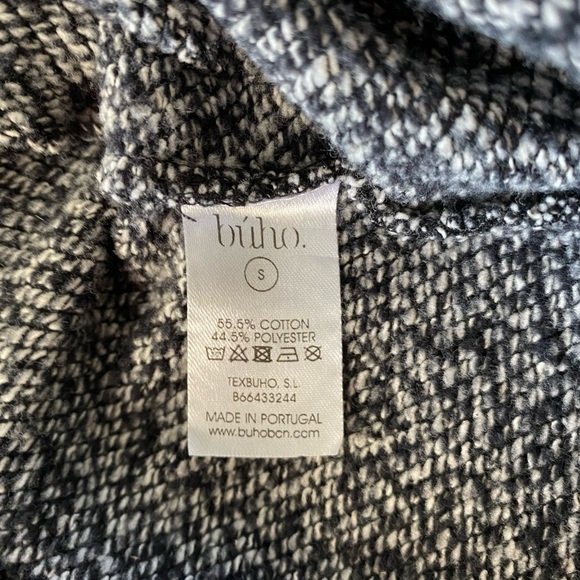 Búho Pocket Pullover Marbled Gray Knit Raglan Sweater, Sz: Small - Picture 6 of 6